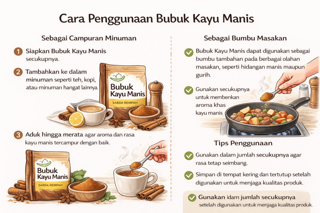 cara penggunaan kayumanis