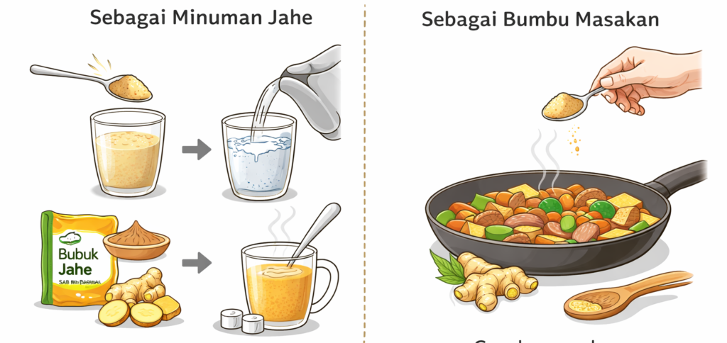 penggunaan bubuk jahe